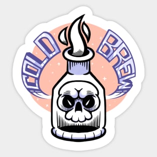 Cold Brew Coffee Skull Sticker